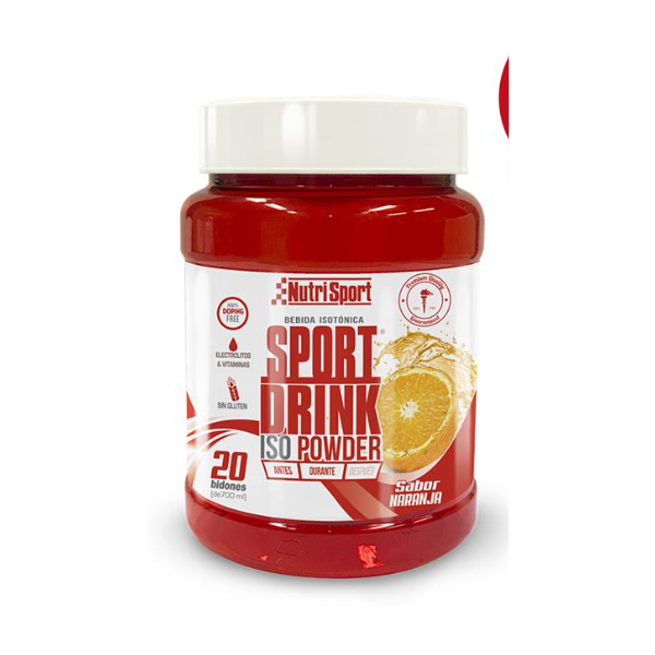 SPORT DRINK ISO POWDER 1020 GR 20 BIDONES NARANJA