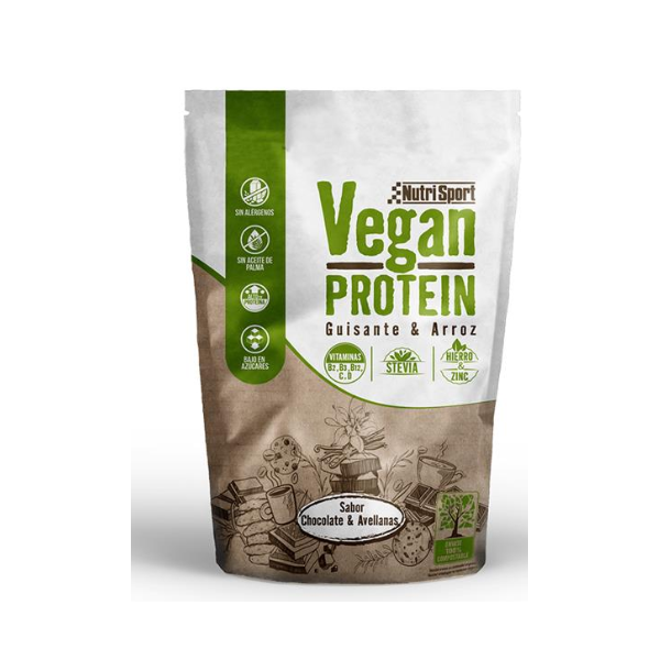 VEGAN PROTEIN CHOCOLATE Y AVELLANAS 468 GR