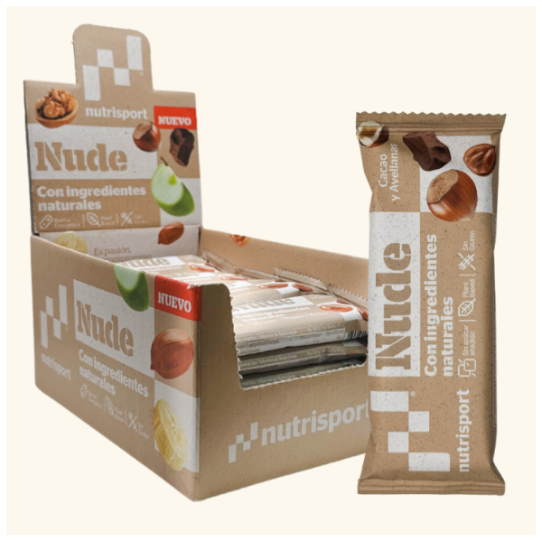 NUDE ENERGY BAR CACAO AVELLANA CAJA 24 BARRITAS