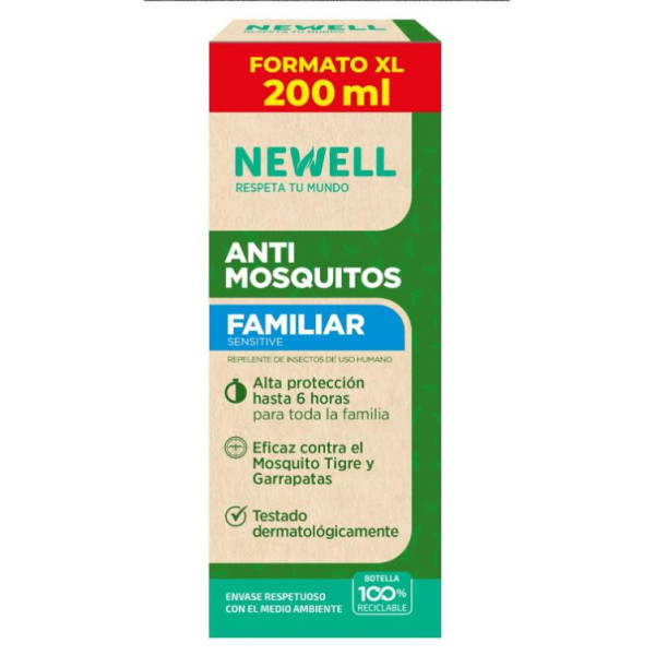 REPELENTE ANTIMOSQUITOS FAMILIAR SENSITIVE 200 ML NEWELL