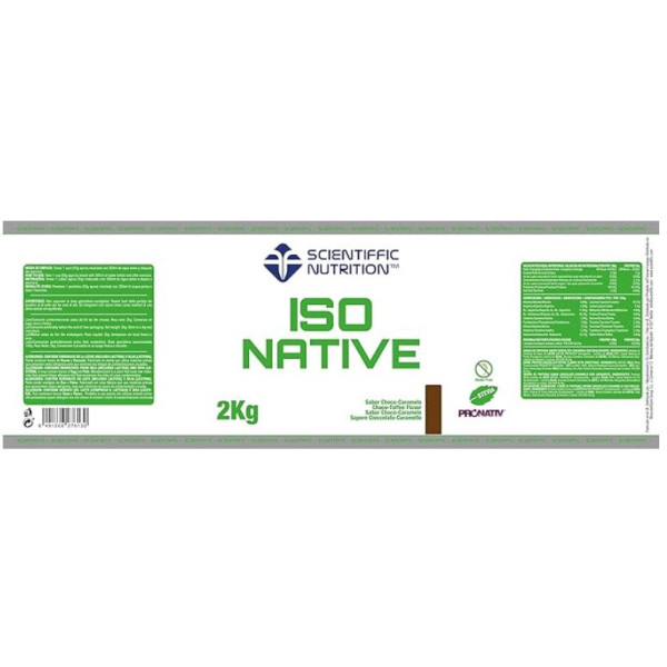 ISO NATIVE PRONATIV CHOCO CARAMELO 2 KG SCIENTIFFIC NUTRITION