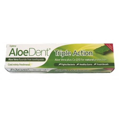 DENTIFRICO ALOE VERA TRIPLE ACCION SIN FLUOR