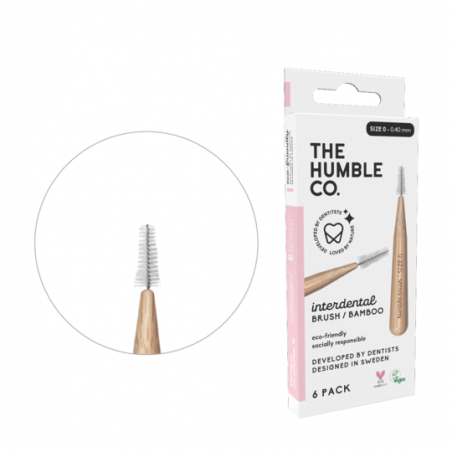 CEPILLO INTERDENTAL BAMBU TALLA 0 MORADO 6 UDS