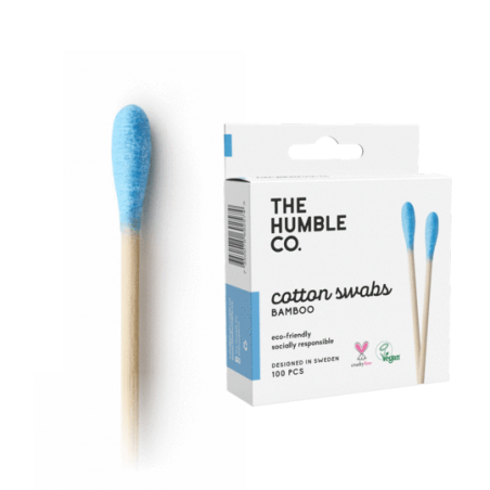 BASTONCILLO ALGODON BAMBU AZUL 100 UDS