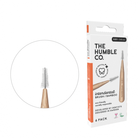 CEPILLO INTERDENTAL BAMBU TALLA 1 NARANJA 6 UDS