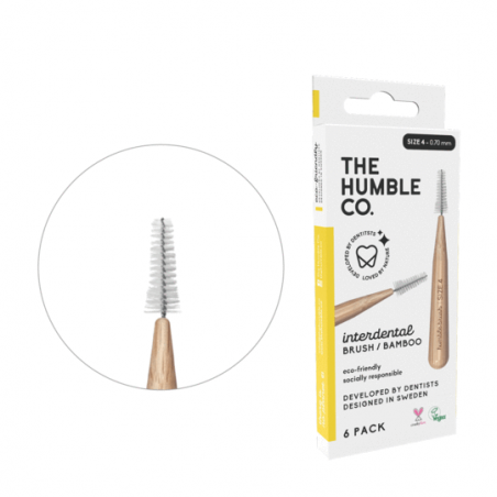 CEPILLO INTERDENTAL BAMBU TALLA 4 AMARILLO 6 UDS